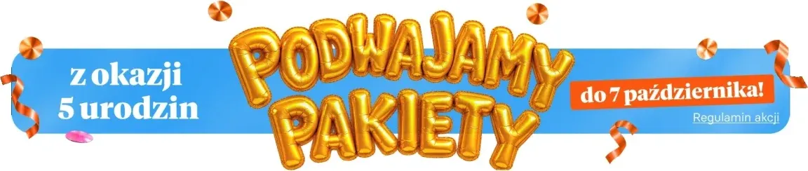 Z okazji 5 urodzin podwajamy pakiety do 7 października!